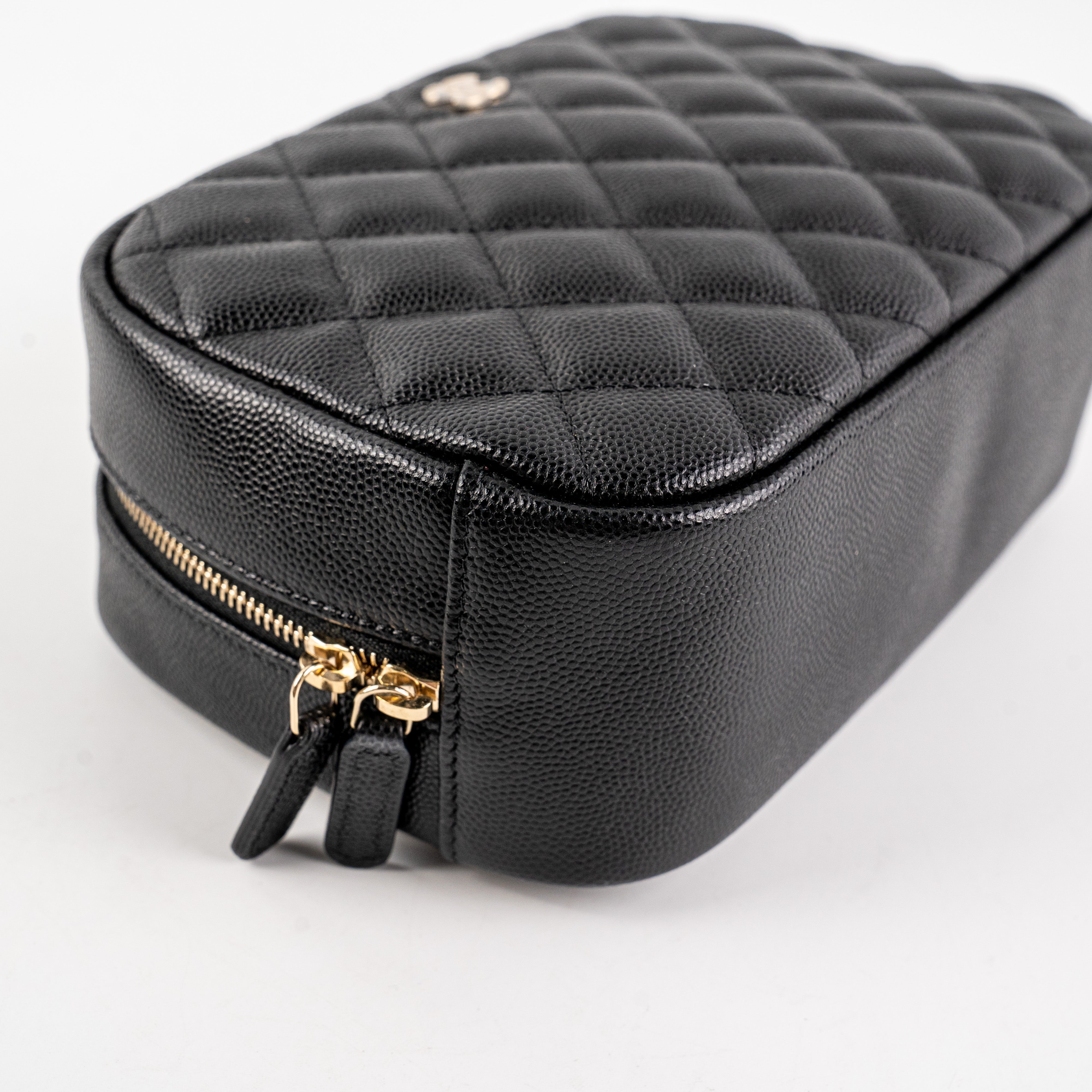 Chanel Quilted Caviar Leather Small Crossbody Bag Black - Luxury Designer Handbag for Women, Perfect for Evening Parties & Date Nights