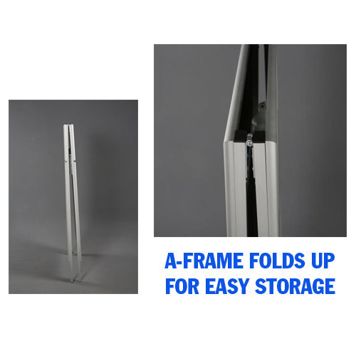 Dry Erase Whiteboard with Header and Sidewalk Sign Holders - Perfect for Classrooms, Offices, and Retail Stores