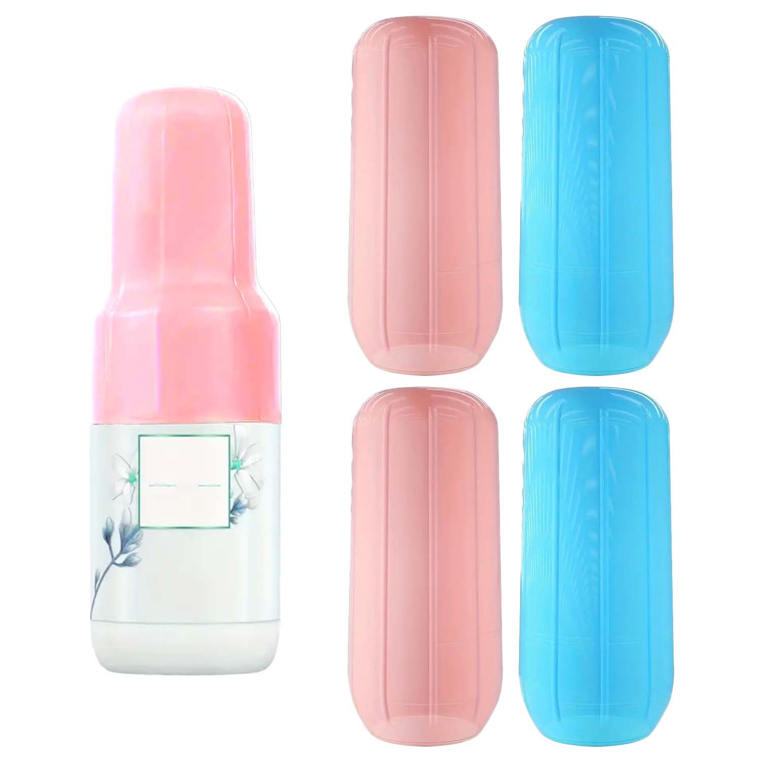 **Leak Proof Silicone Sleeves for Travel Bottles (4-Pack) - Reusable Toiletry Container Covers for Shampoo, Lotion & Cosmetics - Perfect for Airplane Carry-On, Gym Bag & Vacation Essentials**