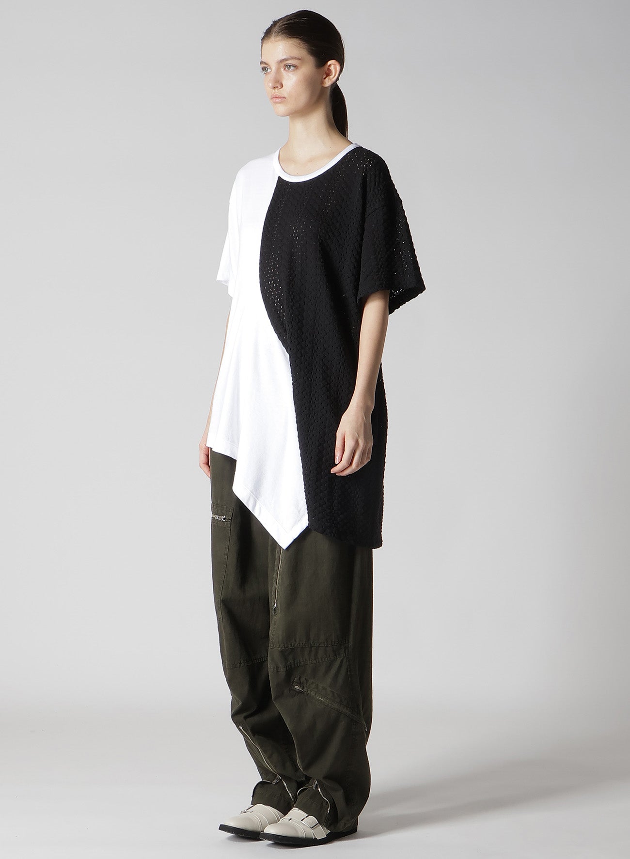 Soft Cotton Jersey & Lace Drape Short Sleeve T-Shirt for Women - Comfortable Casual & Summer Fashion Top for Everyday Wear, Dating, and Office Outfits