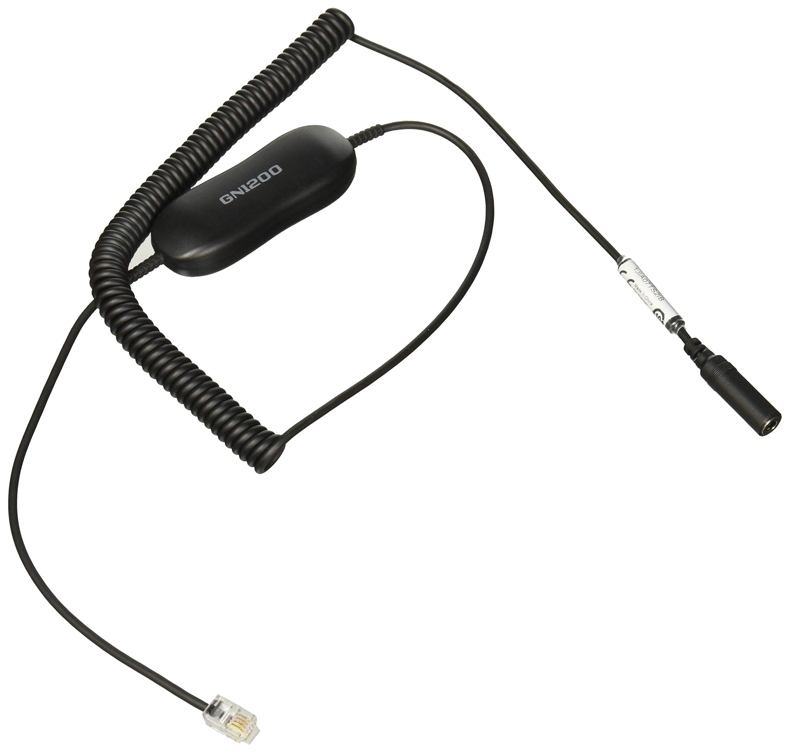 Jabra Standard Headset Adapter Black (88011-100) - Compatible with Office Phones & Call Centers - Noise Cancelling for Clear Calls
