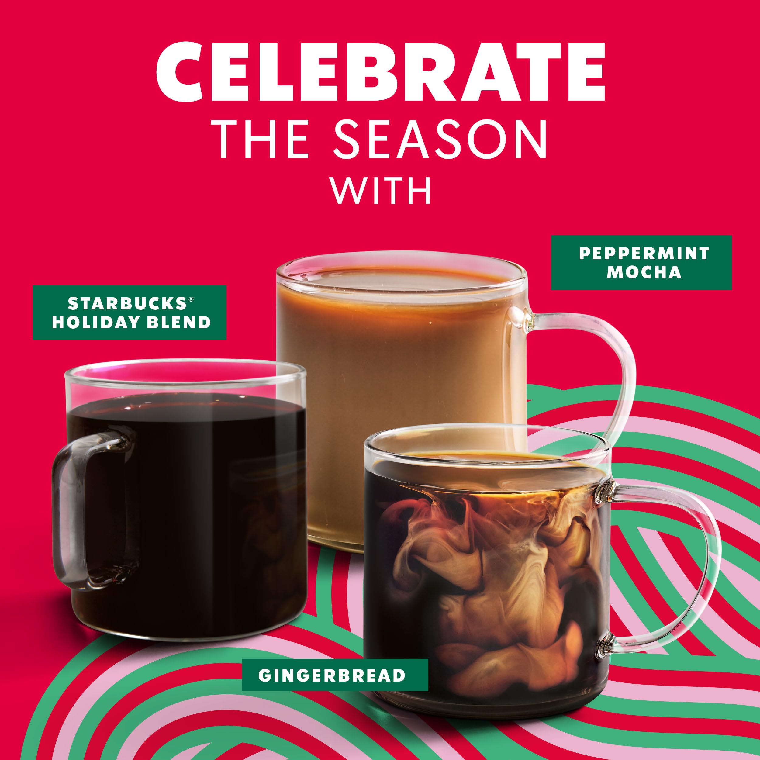 Starbucks Holiday Blend K-Cup Coffee Pods - Medium Roast Arabica for Keurig - Limited Edition (10 Pods) - Perfect for Festive Gatherings