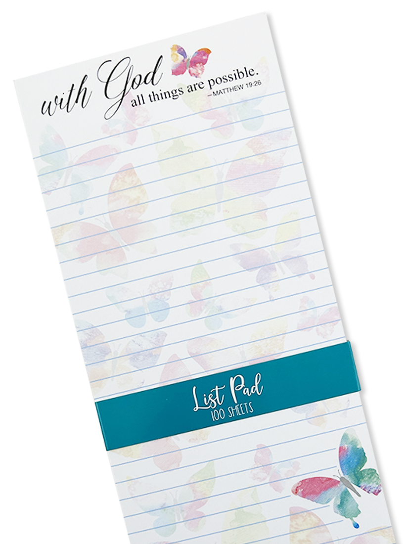 All Is Possible Chunky List Pad - Premium Thick Notepad for Writing, Planning & Organizing - Perfect for Office, School & Home Use