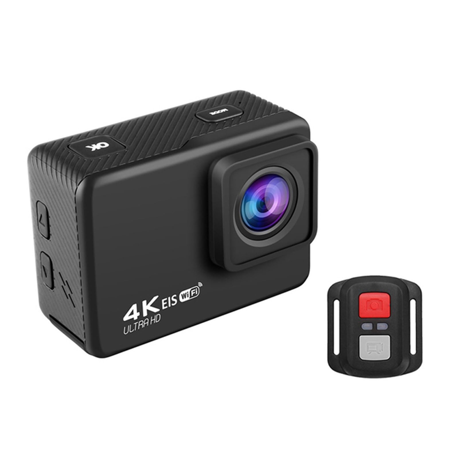 MZZYG 4K WiFi Action Camera - 170° Wide Angle, Waterproof, Anti-Shake, Helmet Mountable - Perfect for Sports, Vlogging & Underwater Adventures (Camera Only)