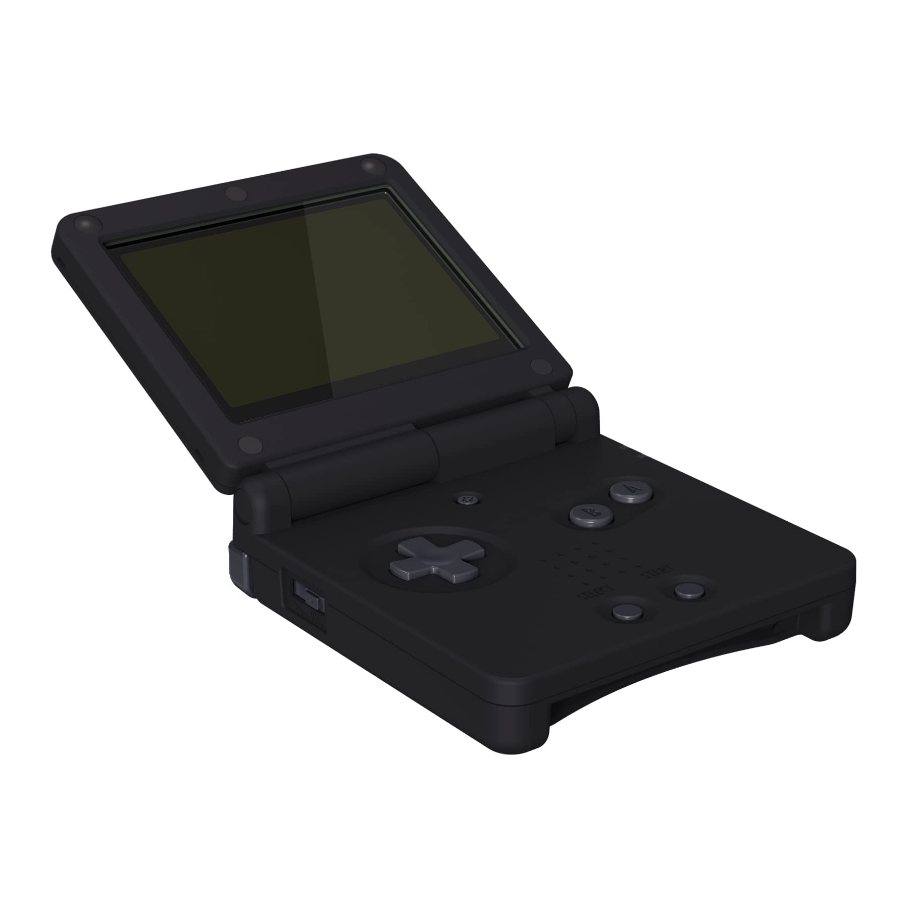 eXtremeRate Replacement Shell with Full Buttons for Gameboy Advance SP GBA SP - Custom Case Compatible with IPS & Standard LCD Screens (Console & Screen Not Included) - Black - Perfect for Gaming Enthusiasts & Retro Console Modding
