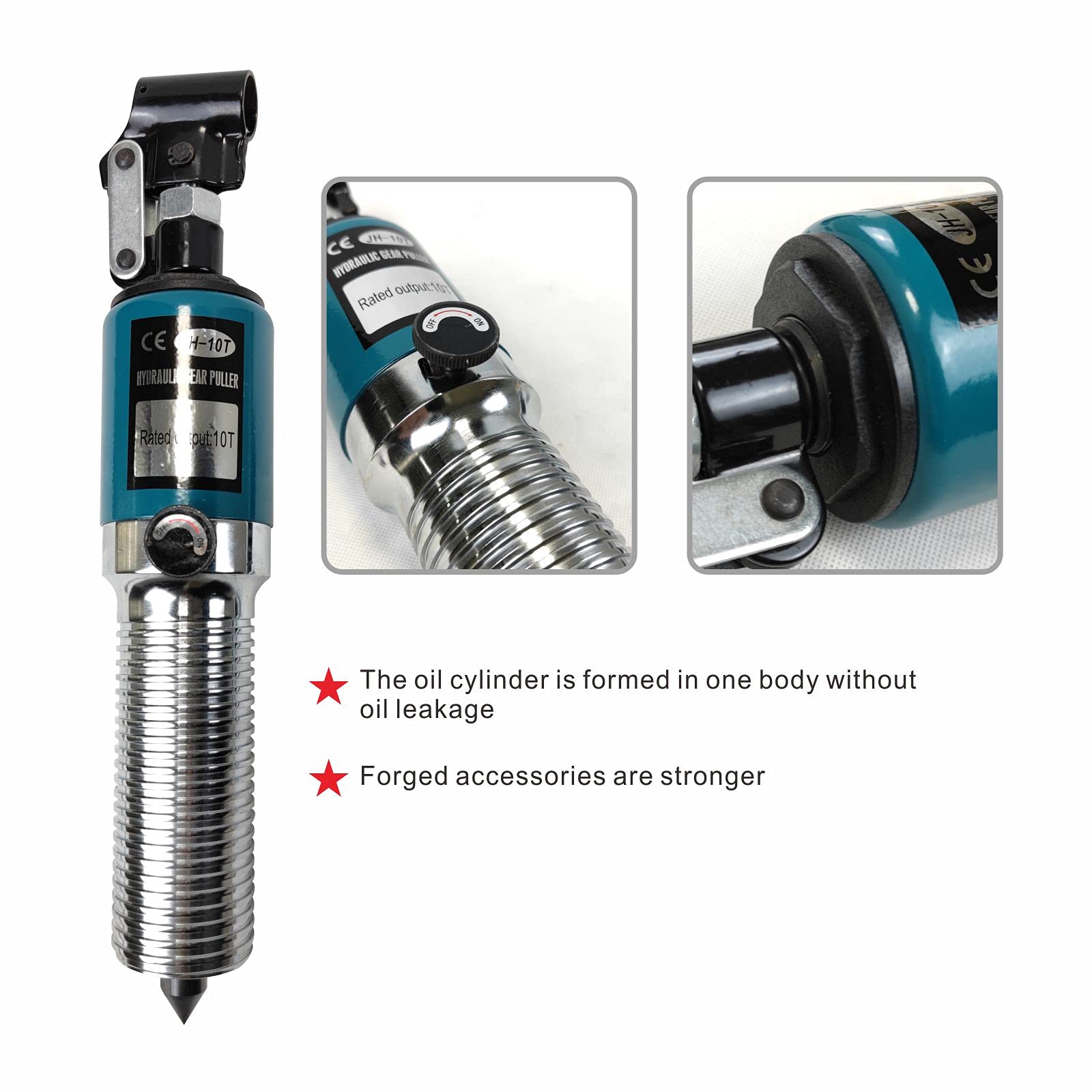 10 Ton Hydraulic Gear Puller - 3-in-1 Wheel Bearing Puller Kit with Oil Pump & Tube for Automotive Repair - Heavy Duty Separator Tool with Storage Case - Perfect for Removing Gears, Bearings, and Bushings in DIY Car Maintenance