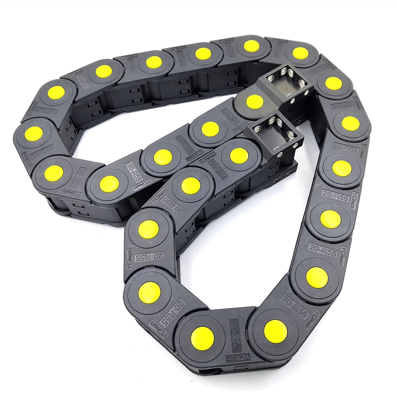 120x50mm Open Side Cable Drag Chain with Connectors - Heavy Duty Wire Carrier Track for CNC Machines, Robotics & Industrial Automation Equipment