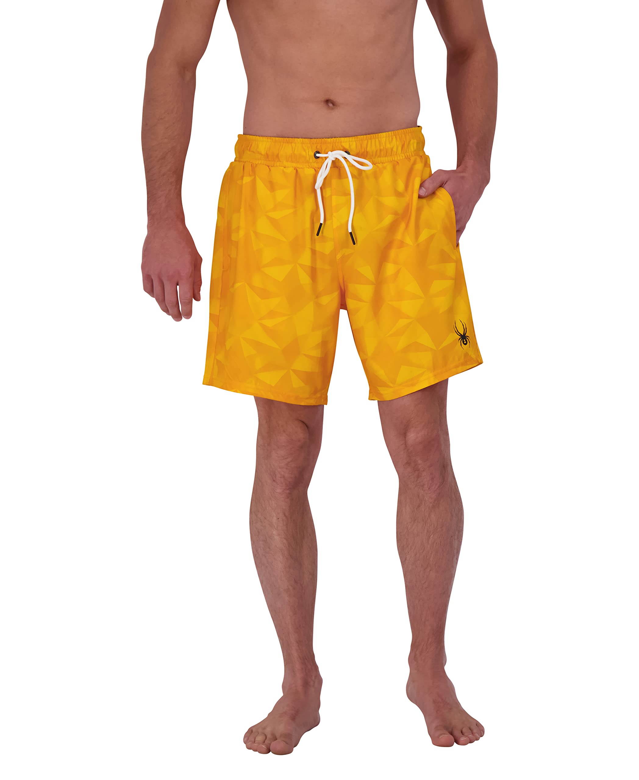 **Spyder Men's Quick-Dry Stretch 7-inch Swim Trunks with UPF 50+ Sun Protection, Gym & Beach Shorts with Pockets & Mesh Liner – Perfect for Swimming, Surfing, and Workouts**