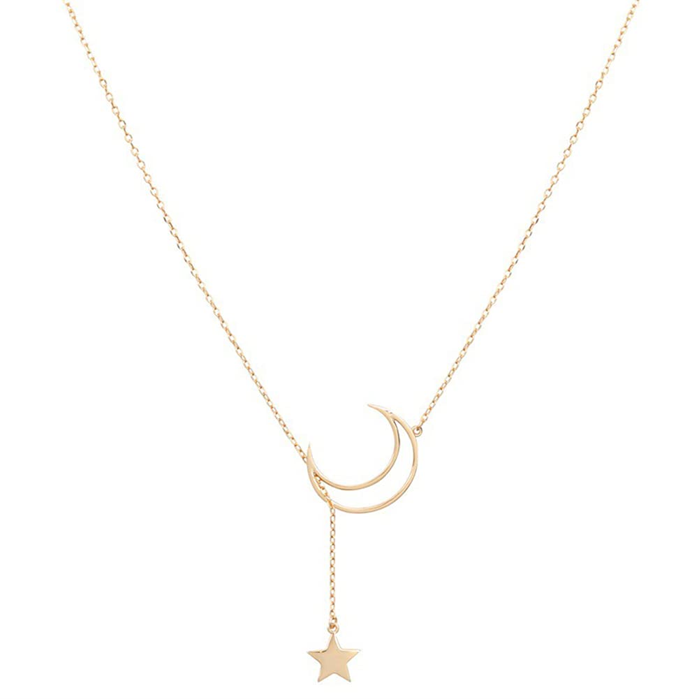 Crescent Moon and Star Pendant Necklace for Women & Teen Girls - Elegant Silver Jewelry Gift for Birthday, Anniversary & Valentine's Day | Perfect for Everyday Wear, Date Night & Special Occasions