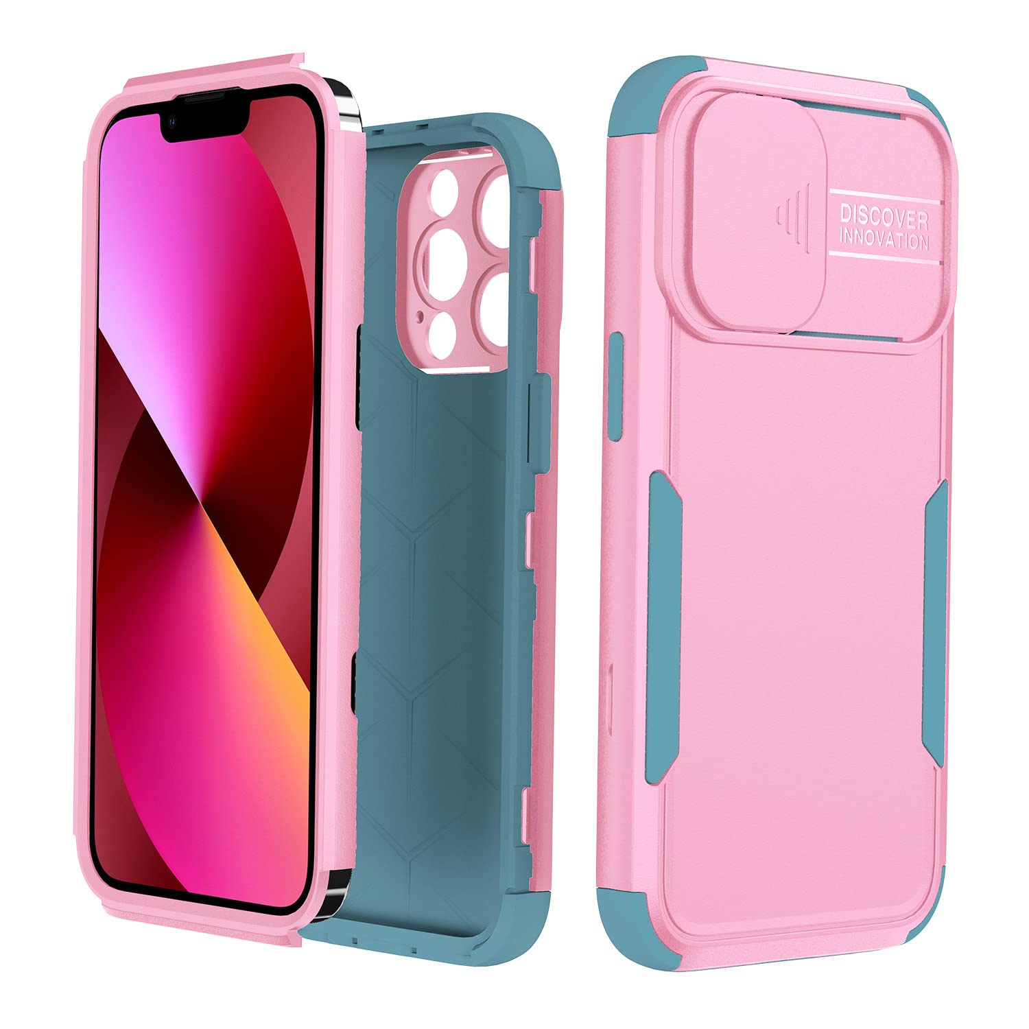 iPhone 13 Pro Max Case 6.7 Inch | Military Grade Shockproof Dual Layer Protection | Slim Fit PC+TPU Bumper Cover | Perfect for Outdoor Adventures & Daily Use