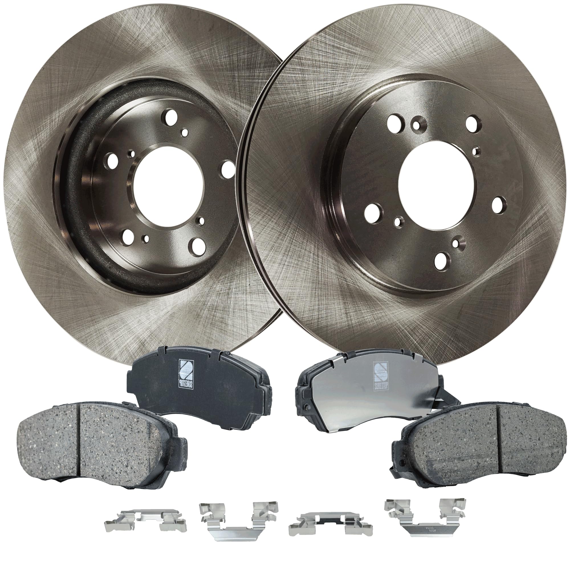 High-Performance Front Brake Disc and Pad Kit for Honda Odyssey 2005-2010 - 2-Wheel Set with Cast Iron Rotors & Ceramic Pads | 5-Lug 11.66 Inch | Perfect for City Driving, Highway Commuting & Family Safety