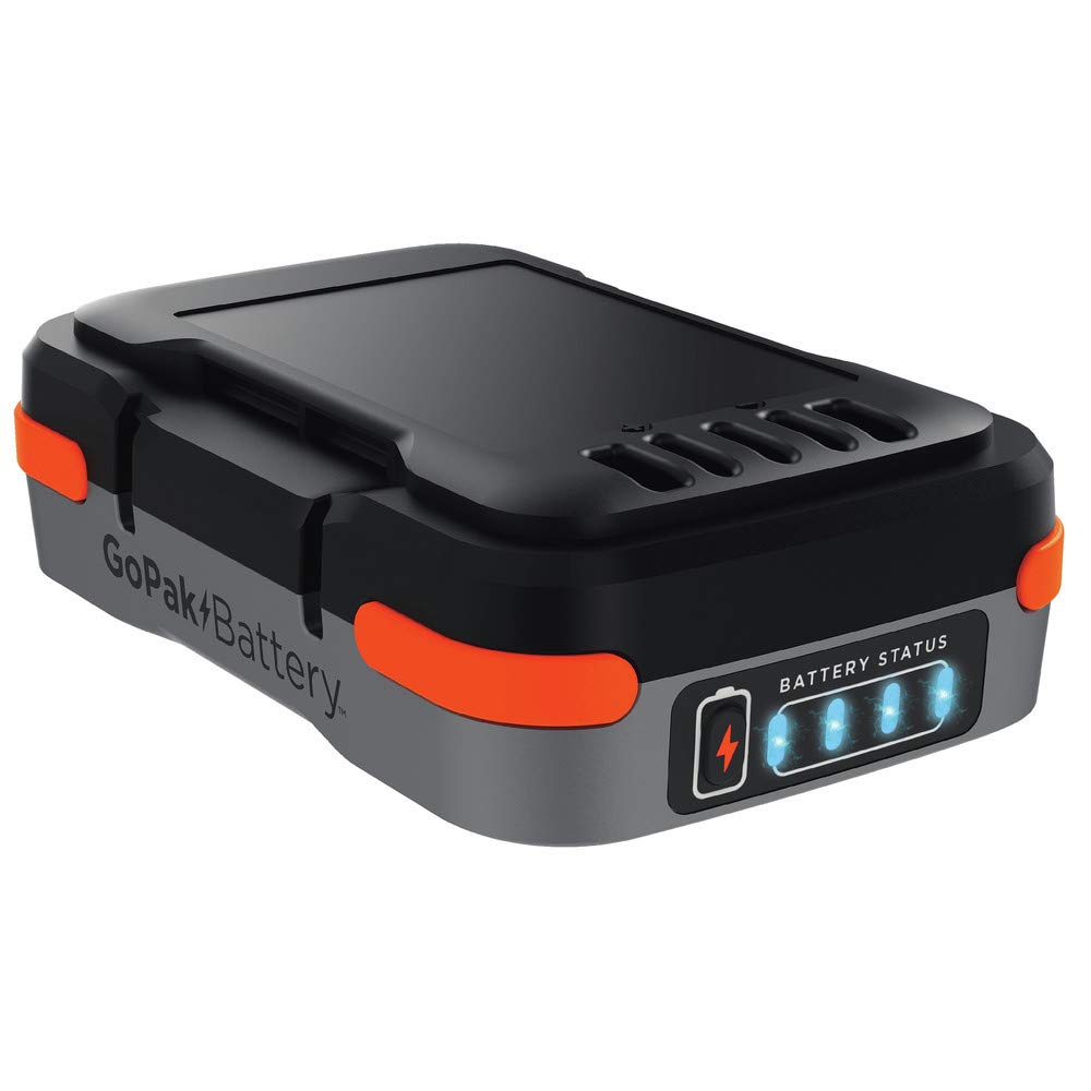 BLACK+DECKER GoPak Rechargeable Battery with USB Charging Cable (BCB001K) - Power Your Tools & Charge Devices On The Go for Camping, DIY Projects & Emergency Power Backup
