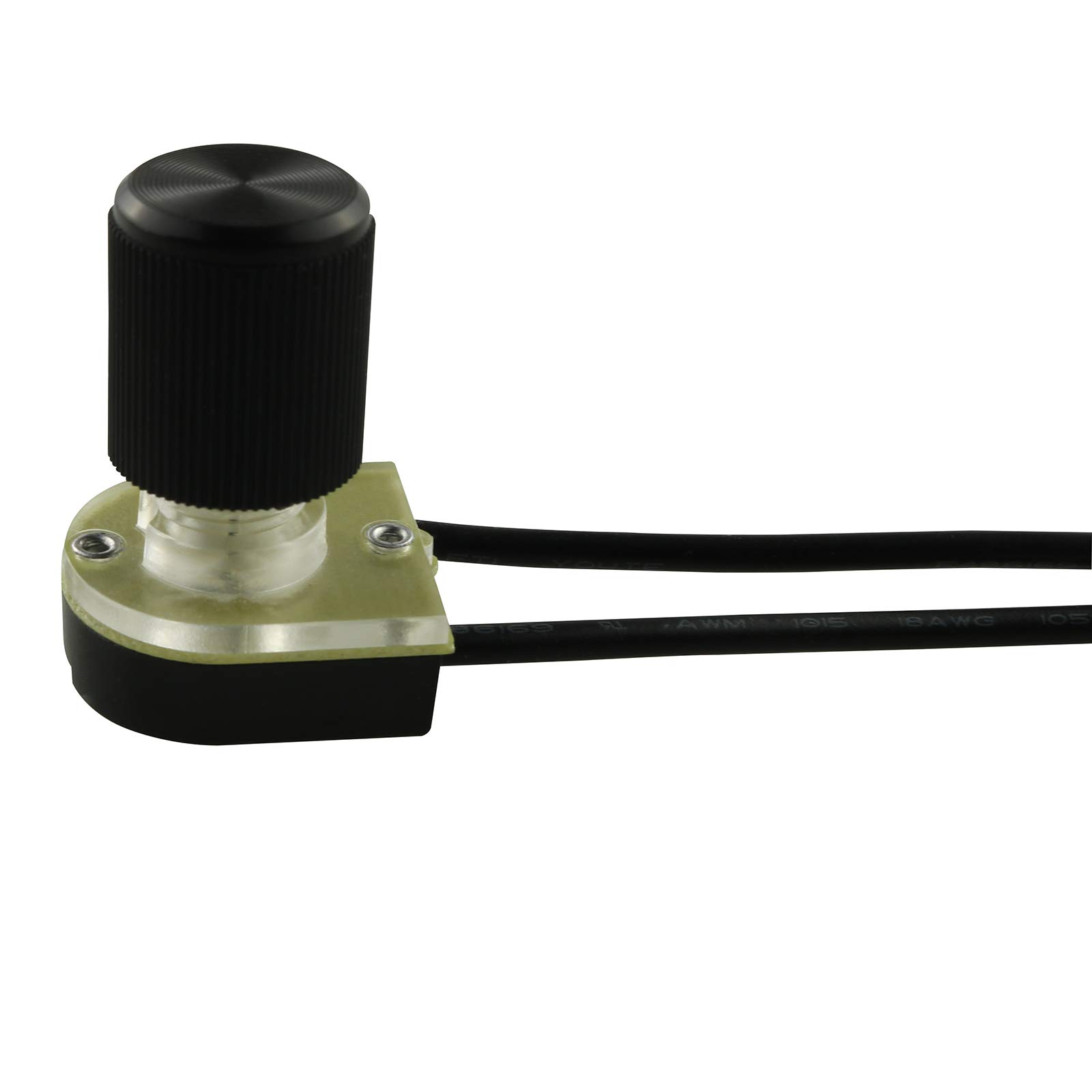 2PCS 360 Degree Rotary Canopy Switch with Metal Threaded Base - Round Wired Light Switches for Ceiling Fans, Lamps & Pendant Lights - Easy Installation & Durable Design