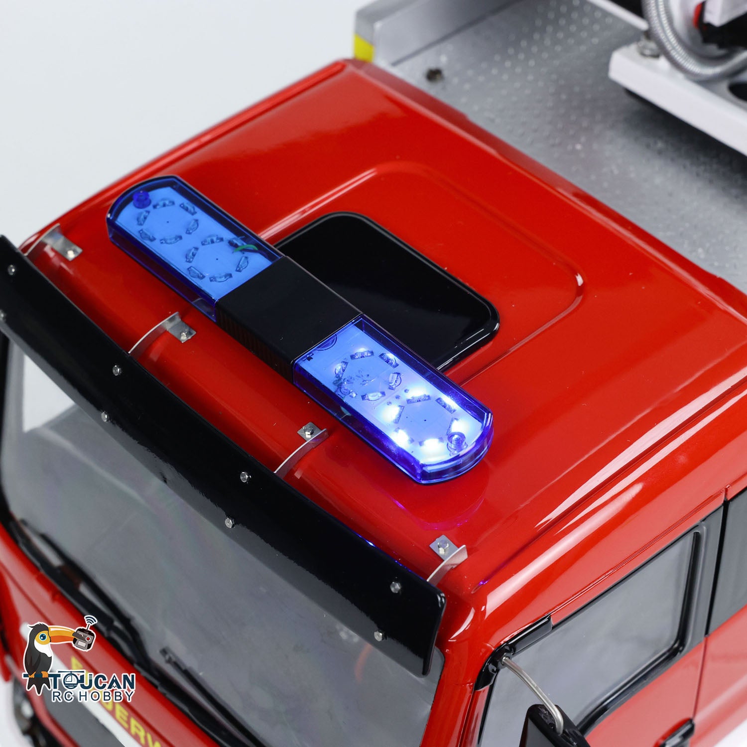 1/14 Scale 8x4 Metal Chassis RC Fire Truck with Extendable Turret & High Reach Snozzle - PNP Remote Control Hobby Model 3363 ST8 for Professional Firefighting Simulation and RC Vehicle Enthusiasts