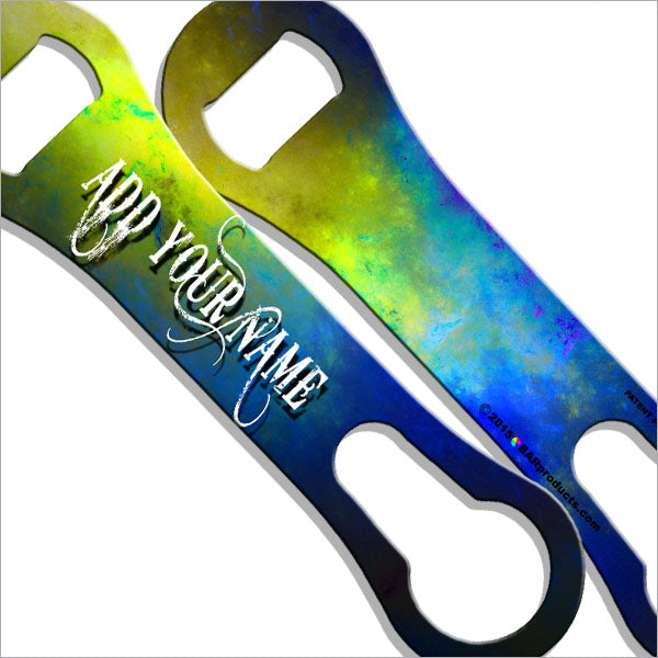 V ROD® Bottle Opener - Space Themed Design - Multiple Color Choices - Personalized Name Engraving - Perfect for Home Bars, Parties & Gifts