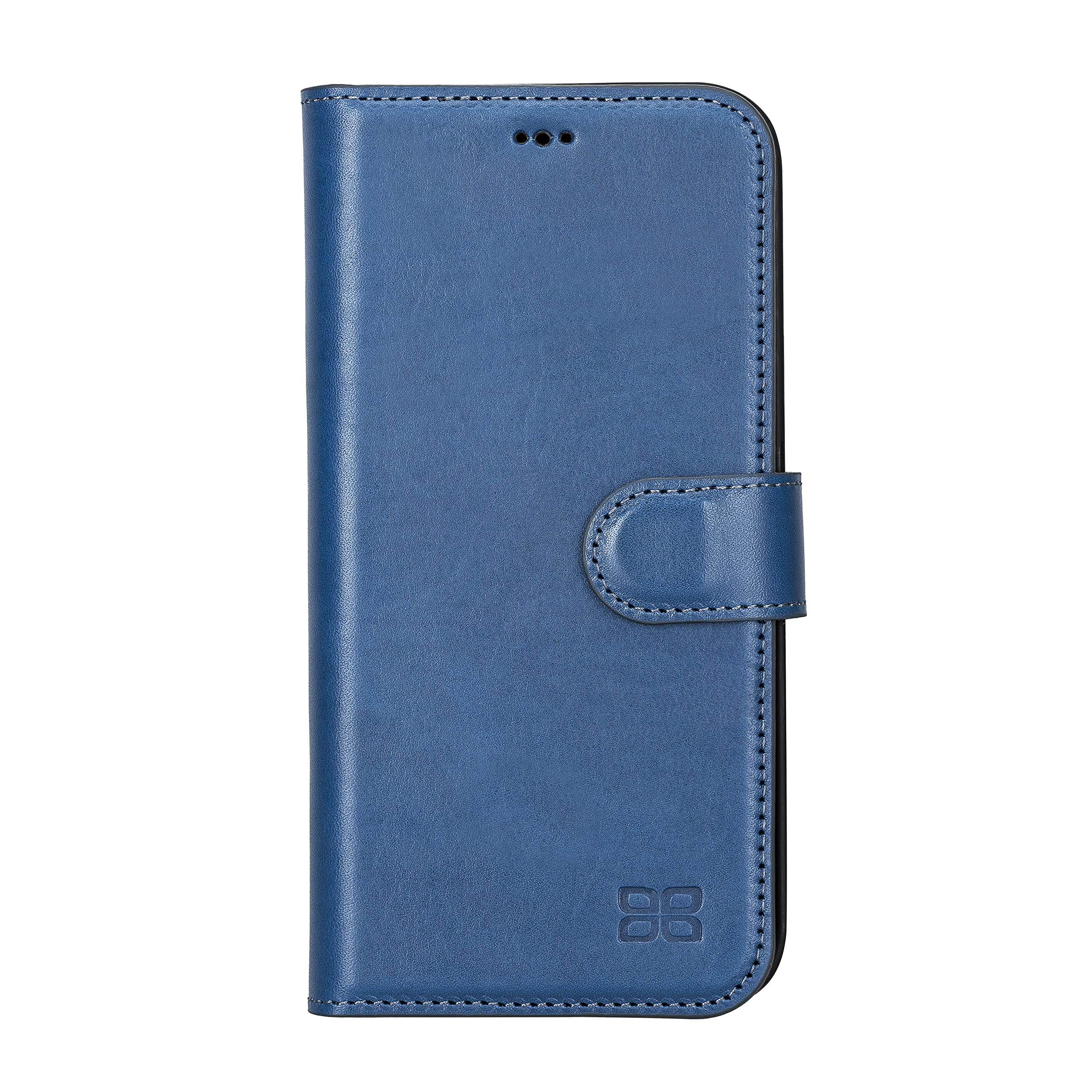 BOULETTA iPhone 13 Pro Max Wallet Case with Magsafe - Genuine Leather Magnetic Detachable Folio Case with RFID Protection, Card Holder & Kickstand for 6.7