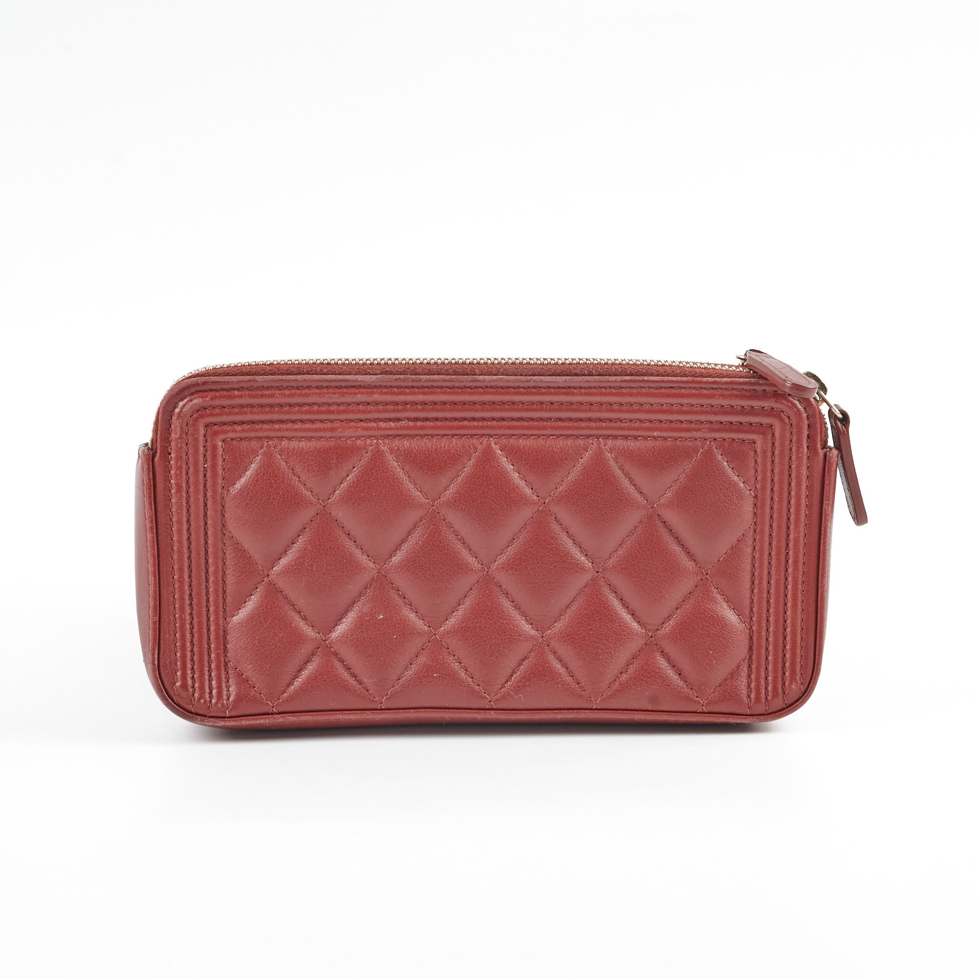 Chanel Boy Long Wallet in Burgundy - Luxury Leather Wallet for Women, Perfect for Everyday Use & Special Occasions