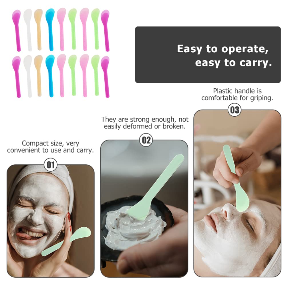 150pcs Disposable Mask Applicator Sticks - Plastic Facial Mask Spoons & Cream Scrapers for Professional Beauty Salon, DIY Skincare, Home Spa - Face Mask Spatulas, Cosmetic Tools, Lotion Applicators