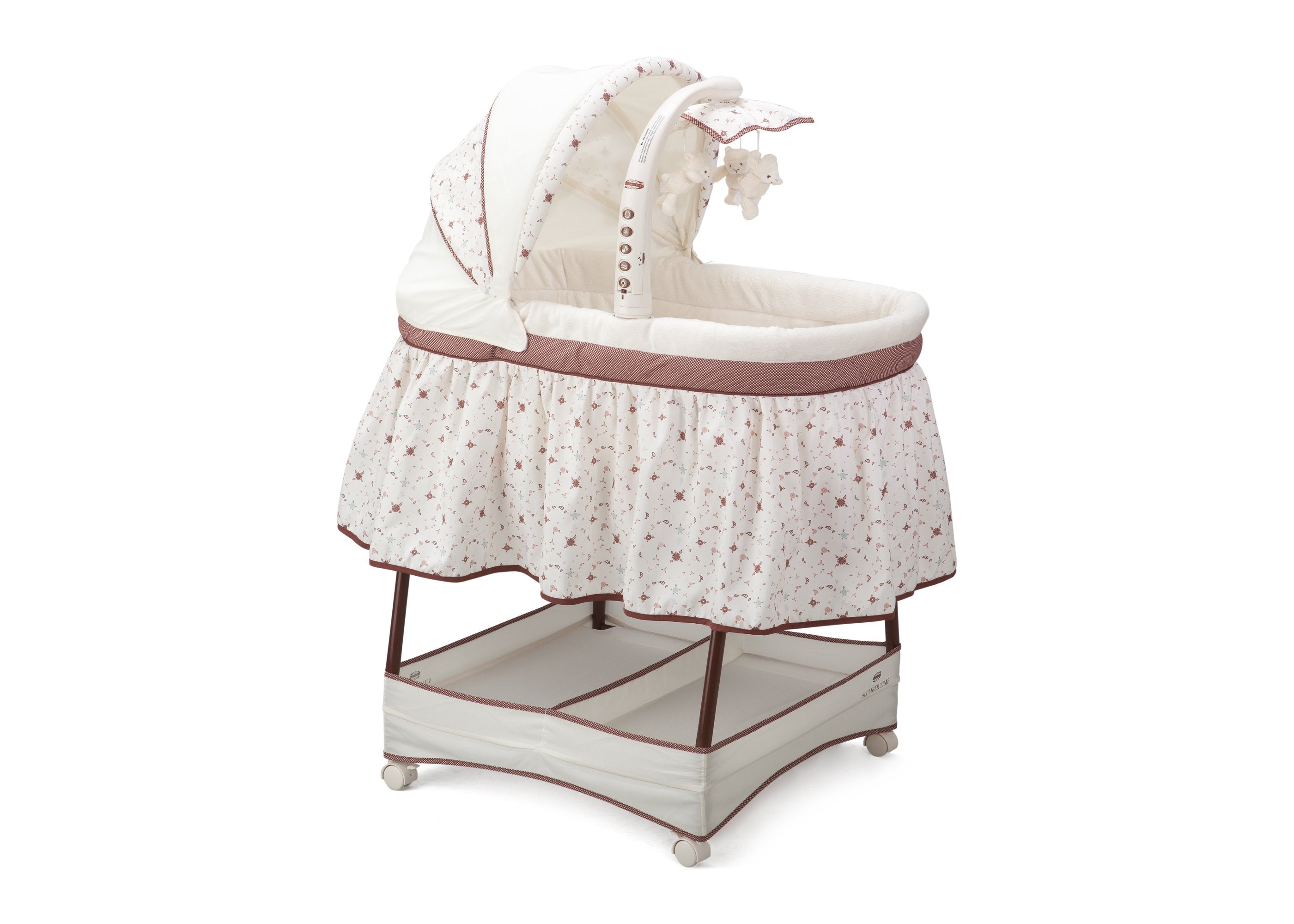 Slumber Time Elite Gliding Bassinet - Portable Baby Crib for Newborns & Infants - Smooth Rocking Motion for Better Sleep - Perfect for Nursery, Bedroom & Travel Use