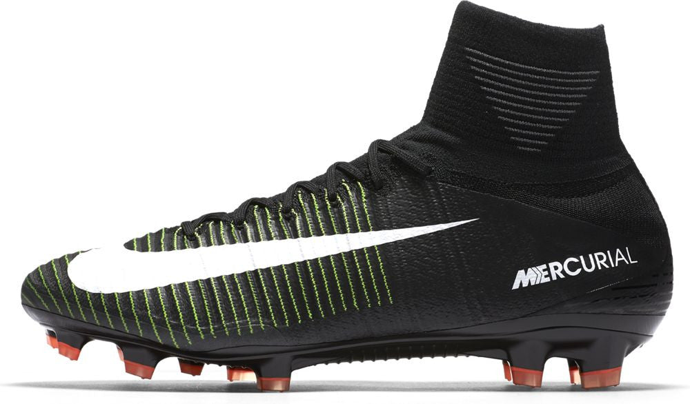 Nike Mercurial Superfly V FG Soccer Cleats - Black/Electric Green - Lightweight Football Shoes for Men - Perfect for Turf & Field Play