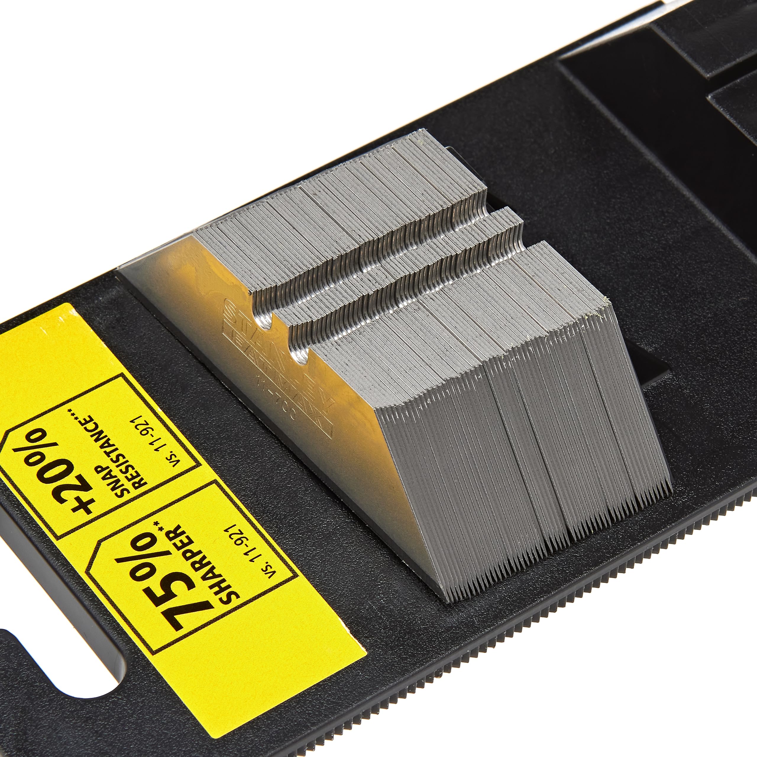 Stanley 4-11-700 Utility Knife Blades - 50 Pack Silver Replacement Blades for Stanley Knives | Perfect for Construction, Crafting & DIY Projects