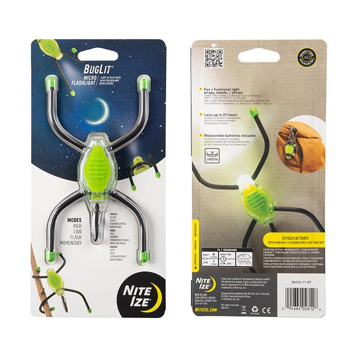 Nite Ize Bug Lit Micro LED Clip-On Light - Compact Hands-Free Lighting for Camping, Hiking & Outdoor Adventures