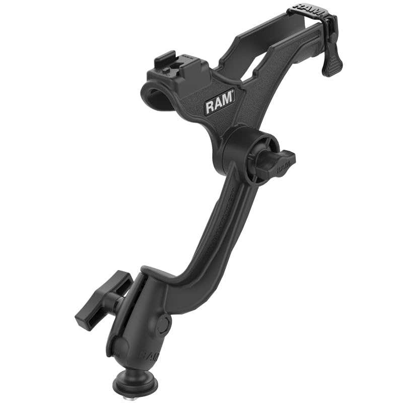 RAM Mounts RAP-434-RB-TRA1 RAM-ROD JR with Revolution Arm & Track Ball - 车载设备固定支架，适用于GPS、平板和智能手机