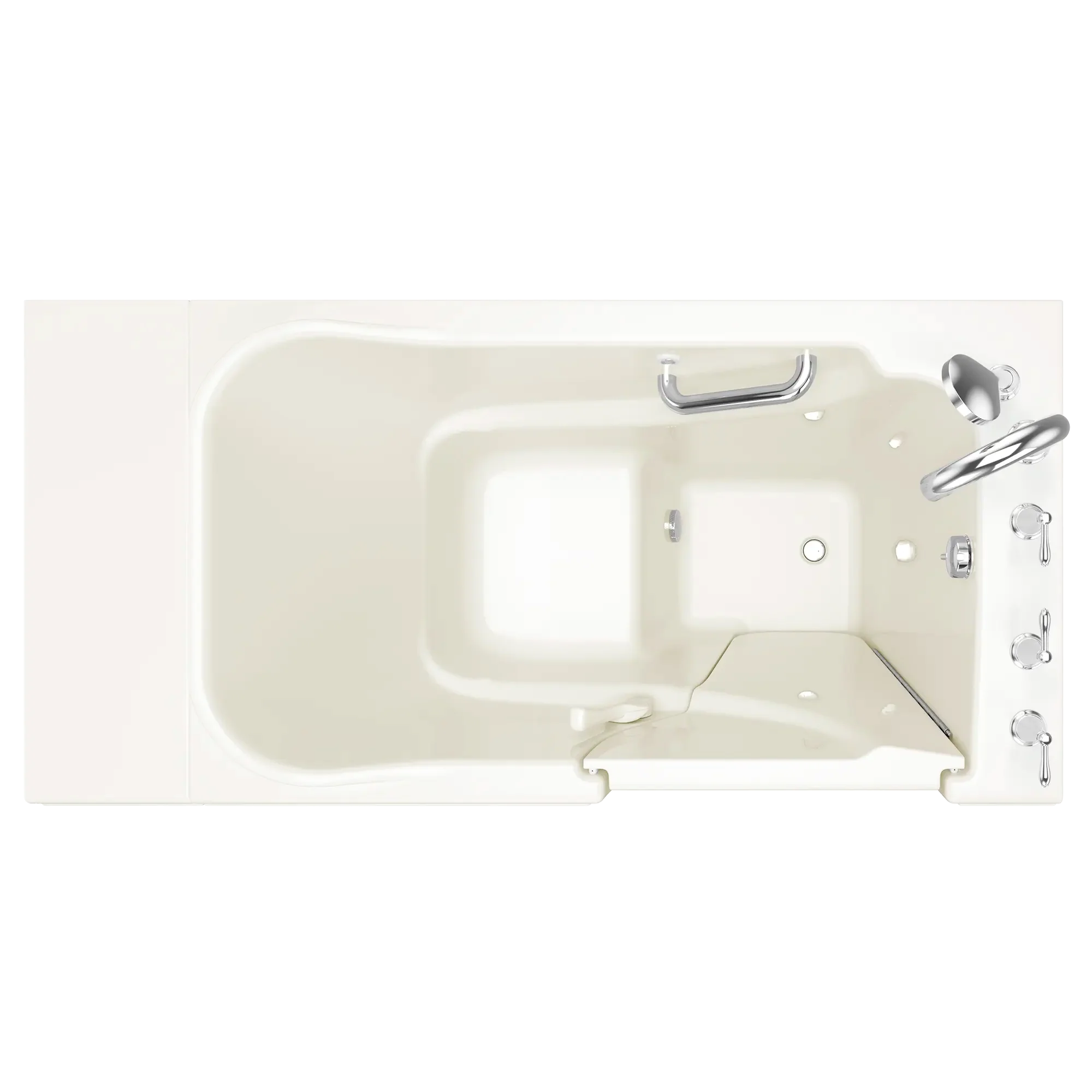 Gelcoat Value Series 30x52 Inch Walk-In Soaking Bathtub with Right Hand Door & Drain - Ideal for Elderly & Mobility Accessible Bathroom Safety