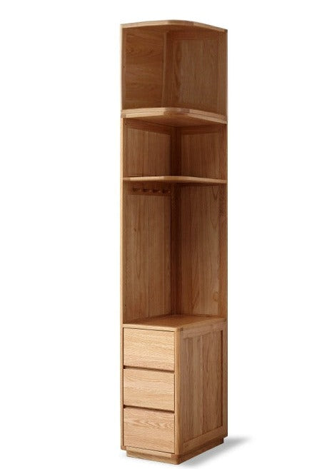 Solid Oak Wood Sliding Door Wardrobe - Durable & Stylish Closet Storage for Bedroom, Living Room, and Office Organization