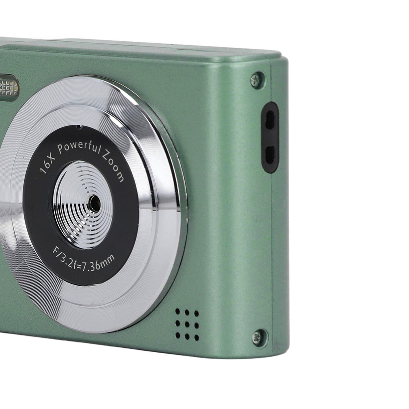 48MP Digital Camera with 2.5K HD Dual Lens | 16x Zoom Auto Focus Compact Camera | Portable Vlogging Camera for YouTube, Travel & Home Photography (Green) - Perfect for Vloggers, Travelers & Beginners