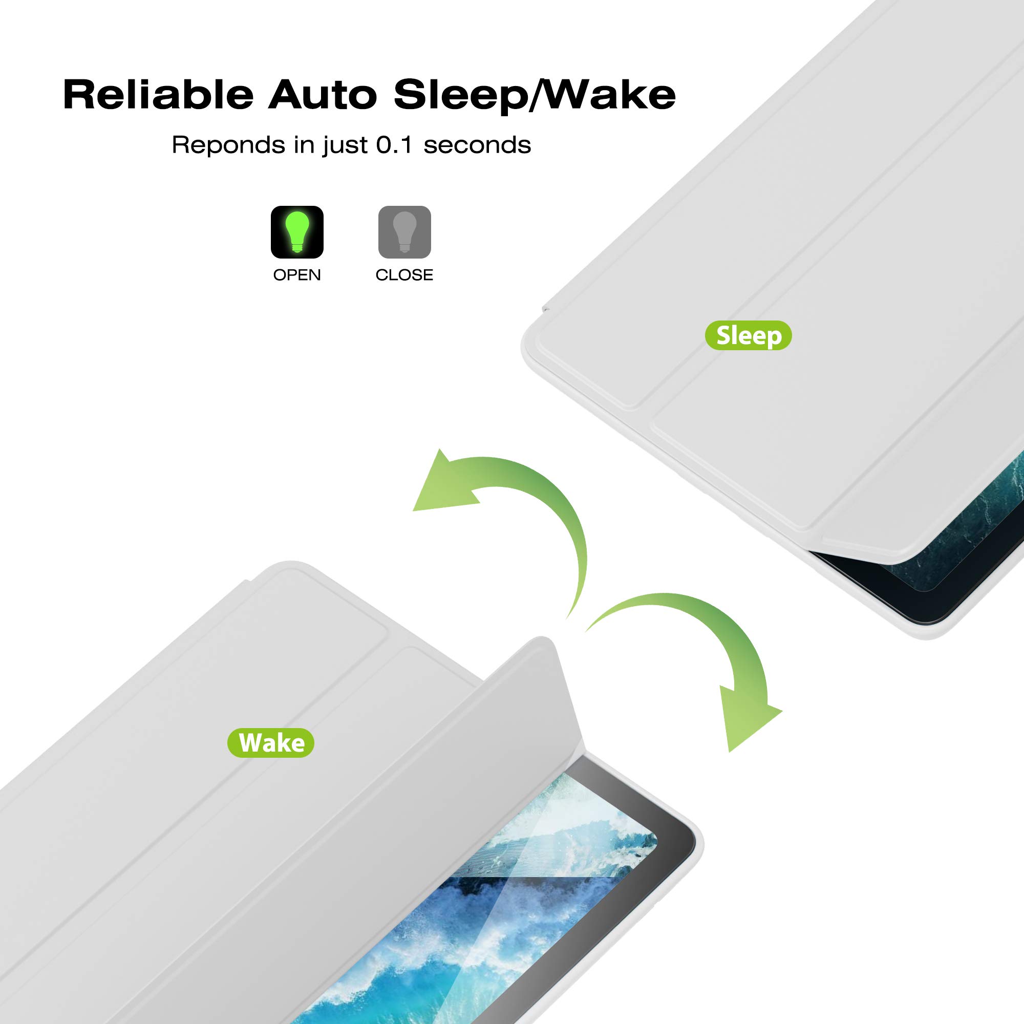 Ultra Slim iPad Air 3 Case (2019) & iPad Pro 10.5 Case (2017) - Soft TPU Back Cover with Pencil Holder, Auto Sleep/Wake, Full Body Protection | Perfect for Work, Study & Travel (Gray)