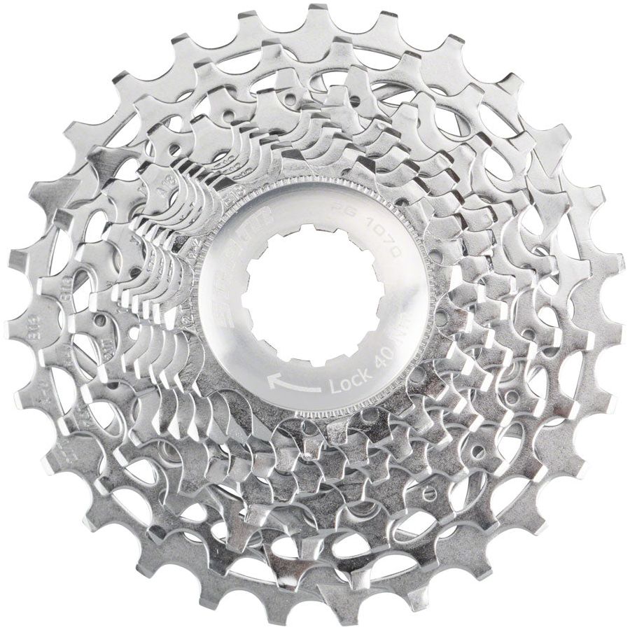 SRAM PG 1070 10-Speed Bicycle Cassette - 12-27T Silver | Compatible with Road & Mountain Bikes | Perfect for Commuting, Racing & Training