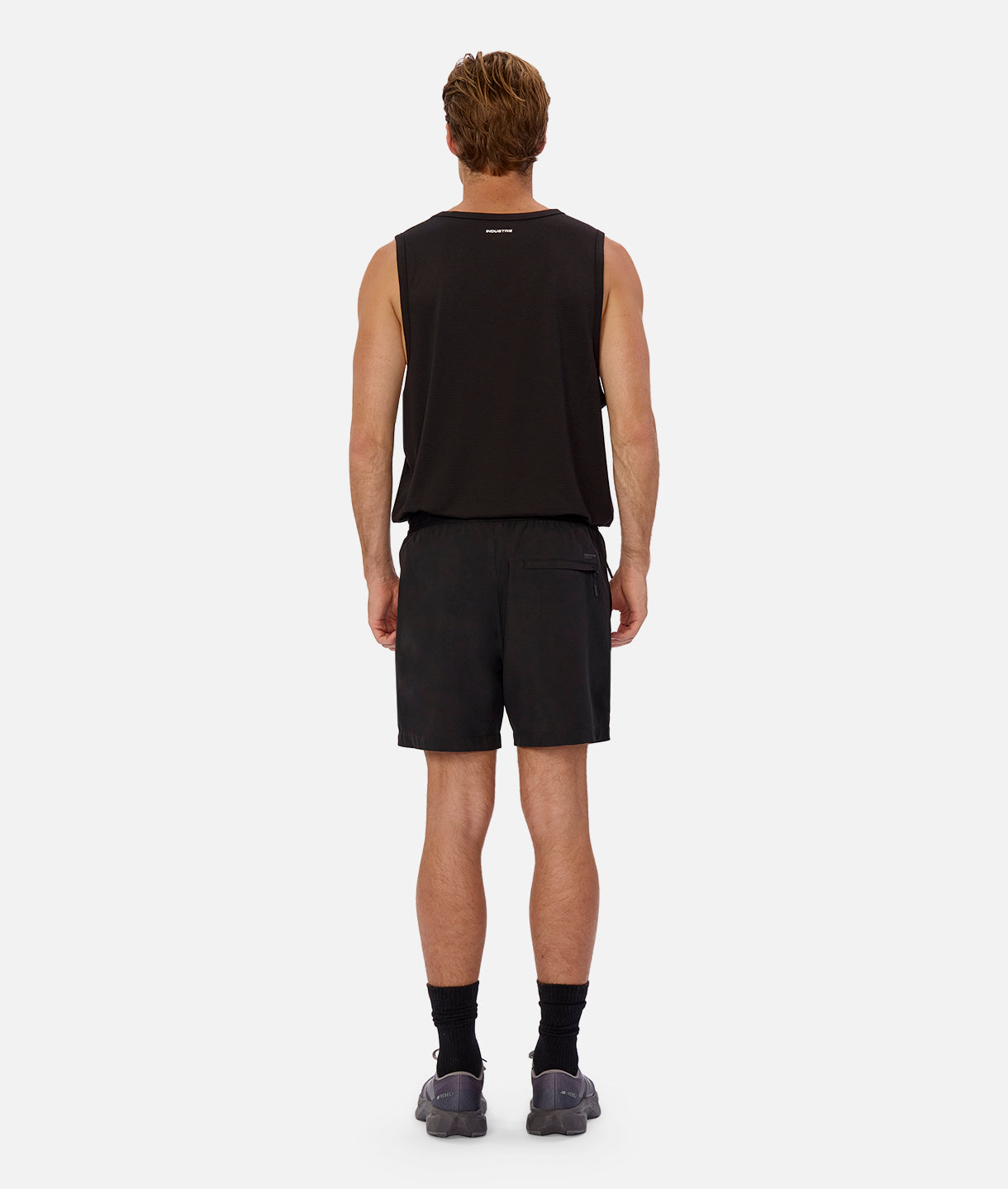 Lewis Tech Shorts for Men - Black Athletic Running Shorts with Pockets | Comfortable Workout & Gym Shorts for Jogging, Training & Casual Wear