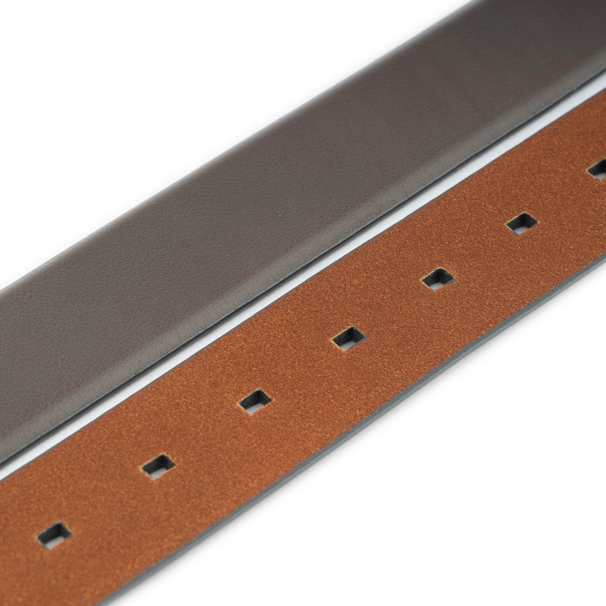 Premium Gray Leather Strap Replacement for Montblanc Men's Belt Buckle - Durable & Stylish Accessory for Business, Casual & Formal Wear