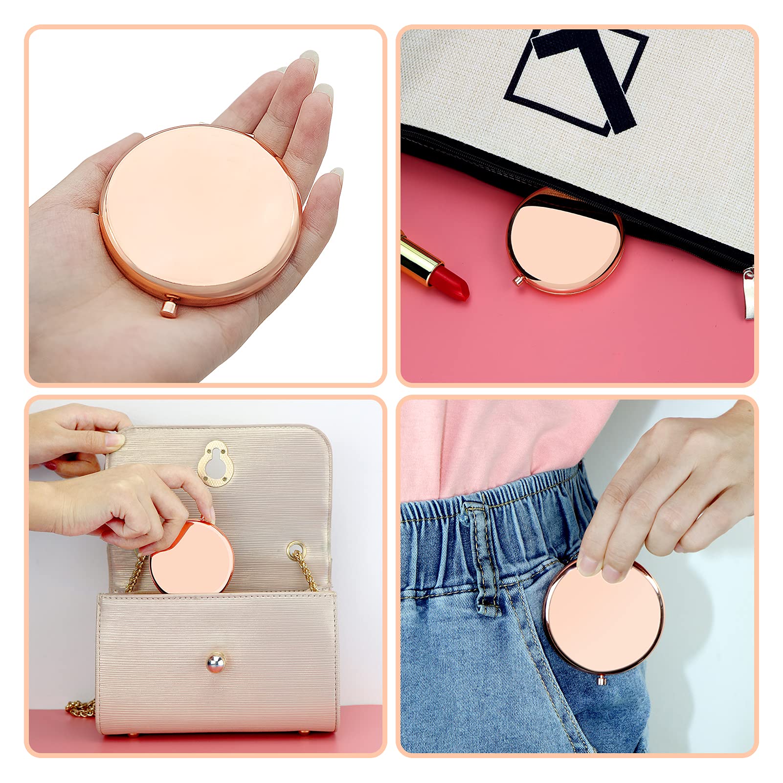 Elegant Compact Makeup Mirror - Perfect Wedding Gift for Sister-in-Law, Bridesmaid, or Bride | Thoughtful Bridal Shower, Friendship & Birthday Gift for Women | Bonus Sister Gift Idea for Special Occasions | Great for Travel, Home Vanity & Everyday Use