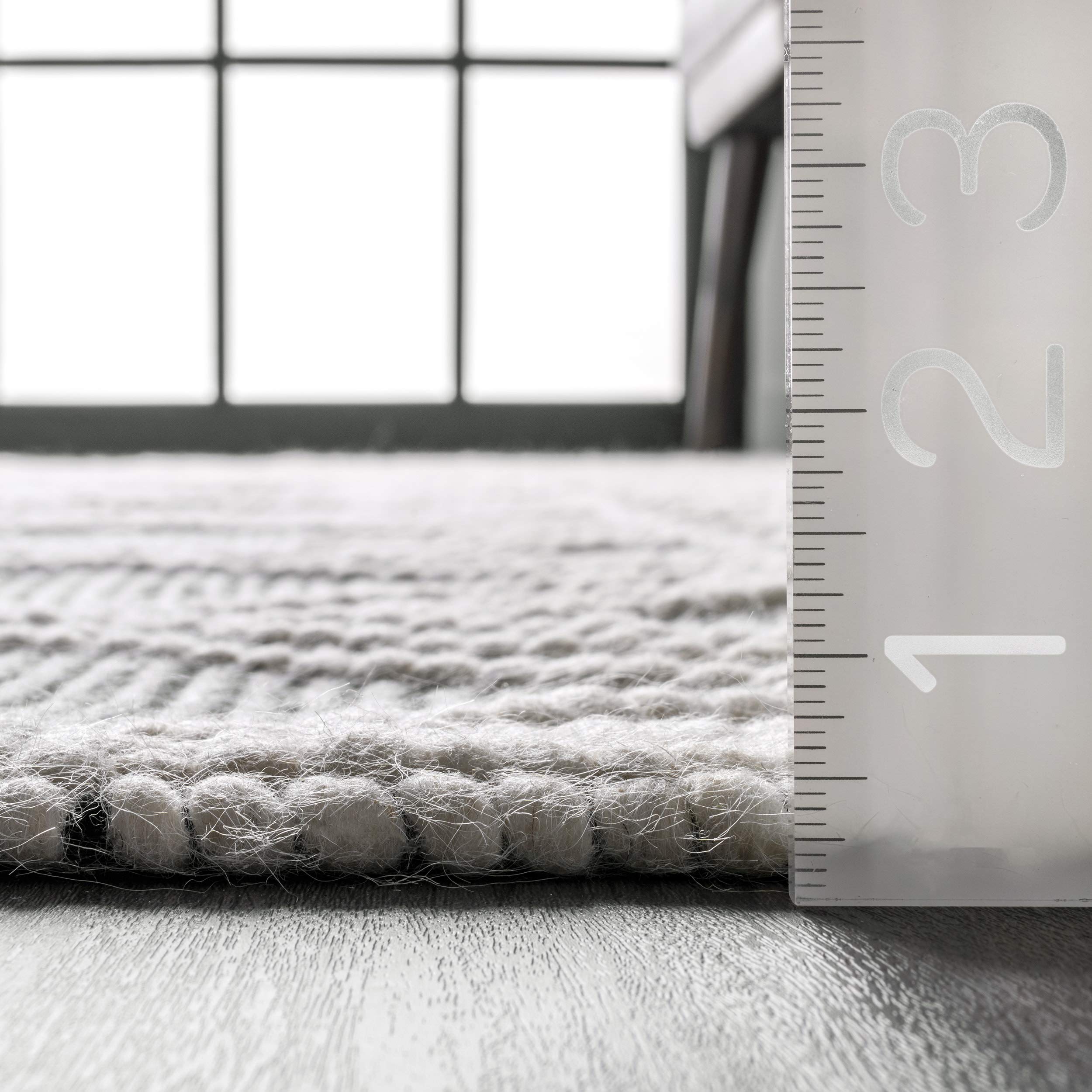 nuLOOM Natti Contemporary Trellis Accent Rug 3x5 Feet - Modern Geometric Gray Area Rug for Living Room, Bedroom, or Office Decor