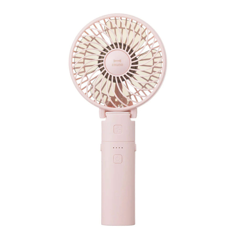 BRUNO Portable Mini Fan - Light Pink | USB Rechargeable, Ultra Quiet, Handheld Fan for Travel, Office, Home | 2024 Model | Perfect for Summer, Outdoor Activities & Personal Cooling