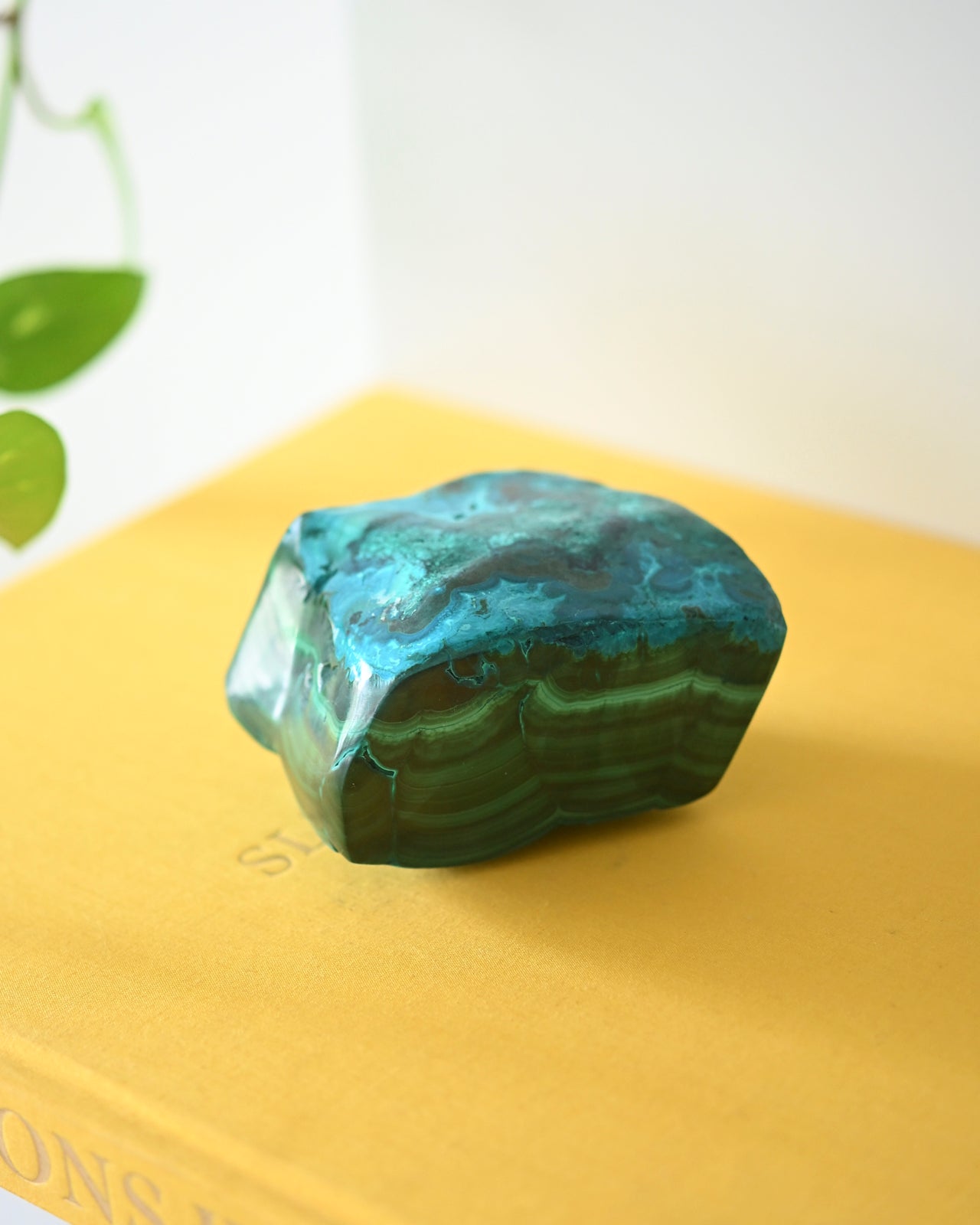 Natural Chrysocolla Malachite Freeform Stone - 4 Inch Healing Crystal for Meditation, Home Decor & Jewelry Making | Spiritual Healing & Energy Work