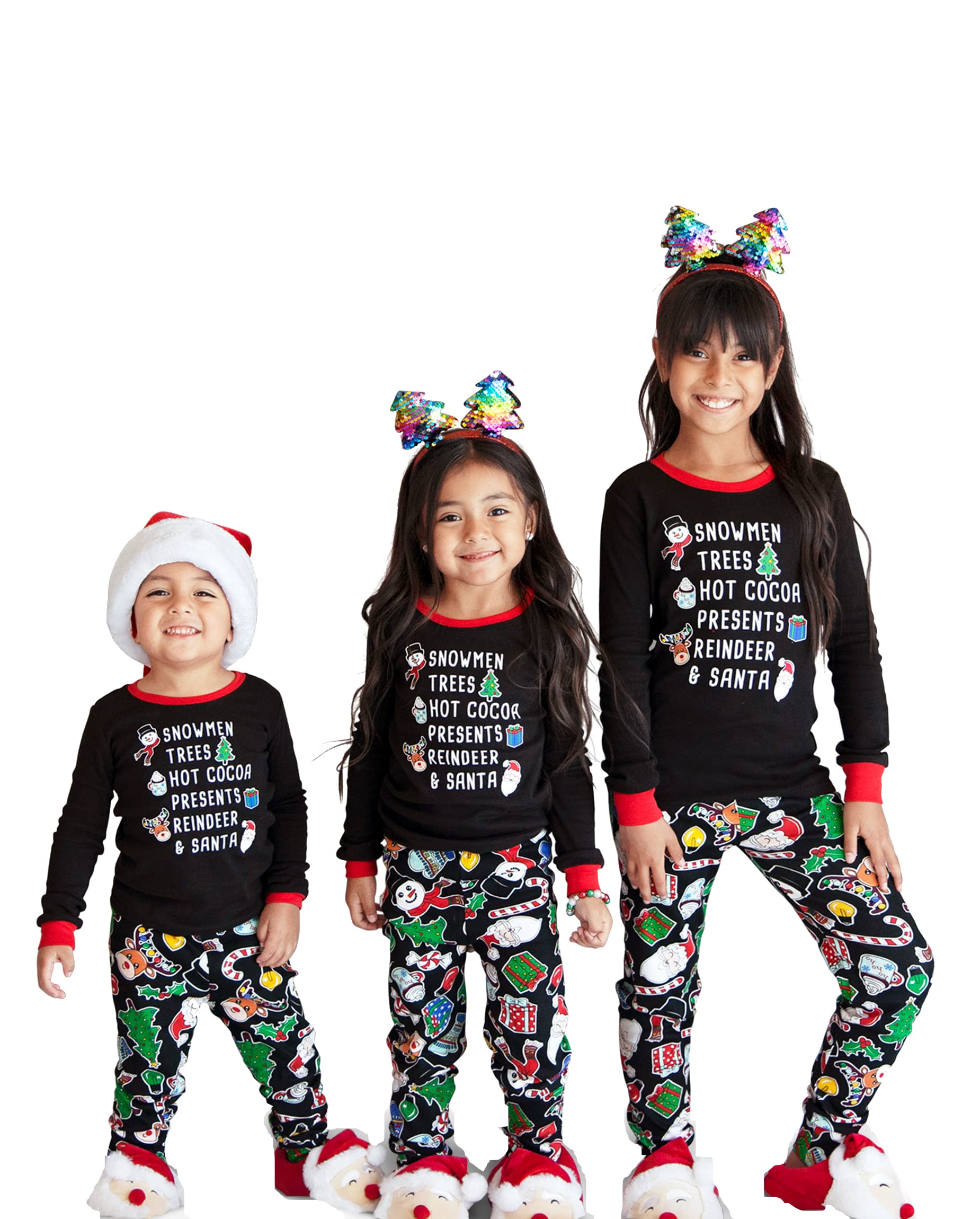 Kids' Christmas Pajama Sets - Family Matching Cotton Pajamas for Holiday Photos