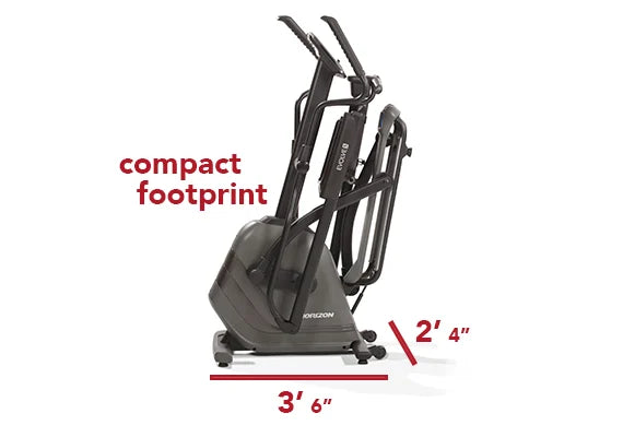 Horizon Fitness Evolve 3 Elliptical Machine - Low Impact Cardio Trainer for Home Gym, Full Body Workout Equipment - Perfect for Small Spaces & Apartment Fitness