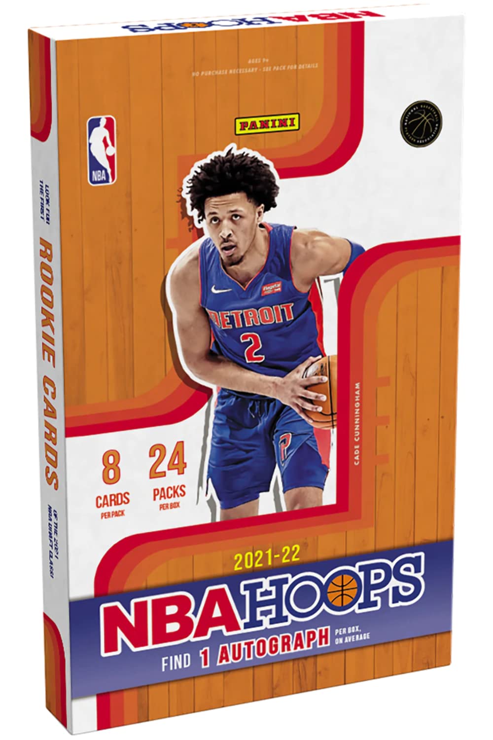 2021-22 Panini NBA Hoops Basketball Hobby Box - 24 Packs (8 Cards Each) with 1 Autograph & 24 Inserts - Collectible Trading Cards for NBA Fans & Sports Memorabilia Enthusiasts - Perfect for Gifts, Investments & Card Show Trading