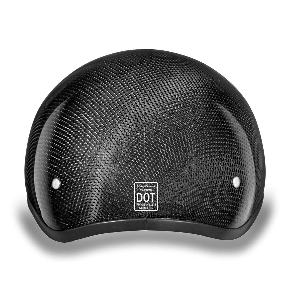 Daytona Helmets Half Skull Cap Motorcycle Helmet DOT Approved Carbon Fiber - Lightweight Durable DOT Certified Motorcycle Helmet for Men & Women | Perfect for Cruiser, Street Bike & Urban Riding