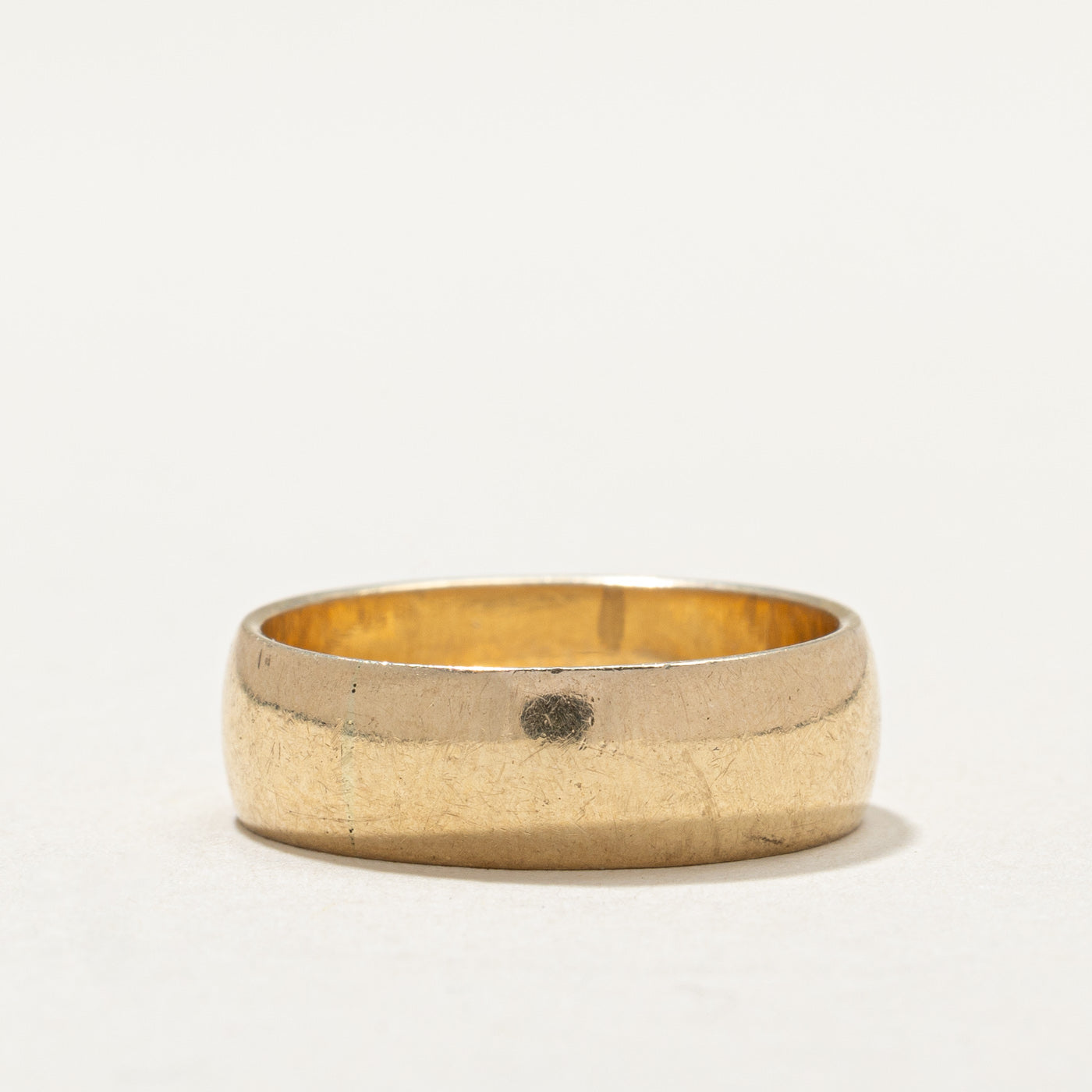 10K Yellow Gold Plain Wedding Band Ring - 6.1mm Wide, Size 6.75 - Classic Minimalist Jewelry for Men & Women - Perfect for Engagement, Anniversary, and Everyday Wear