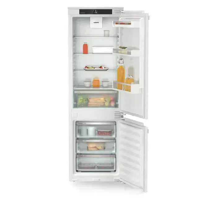 Liebherr 253 Litre Integrated Fridge Freezer - Energy Efficient Stainless Steel Refrigerator with Frost-Free Technology for Modern Kitchen & Home Use