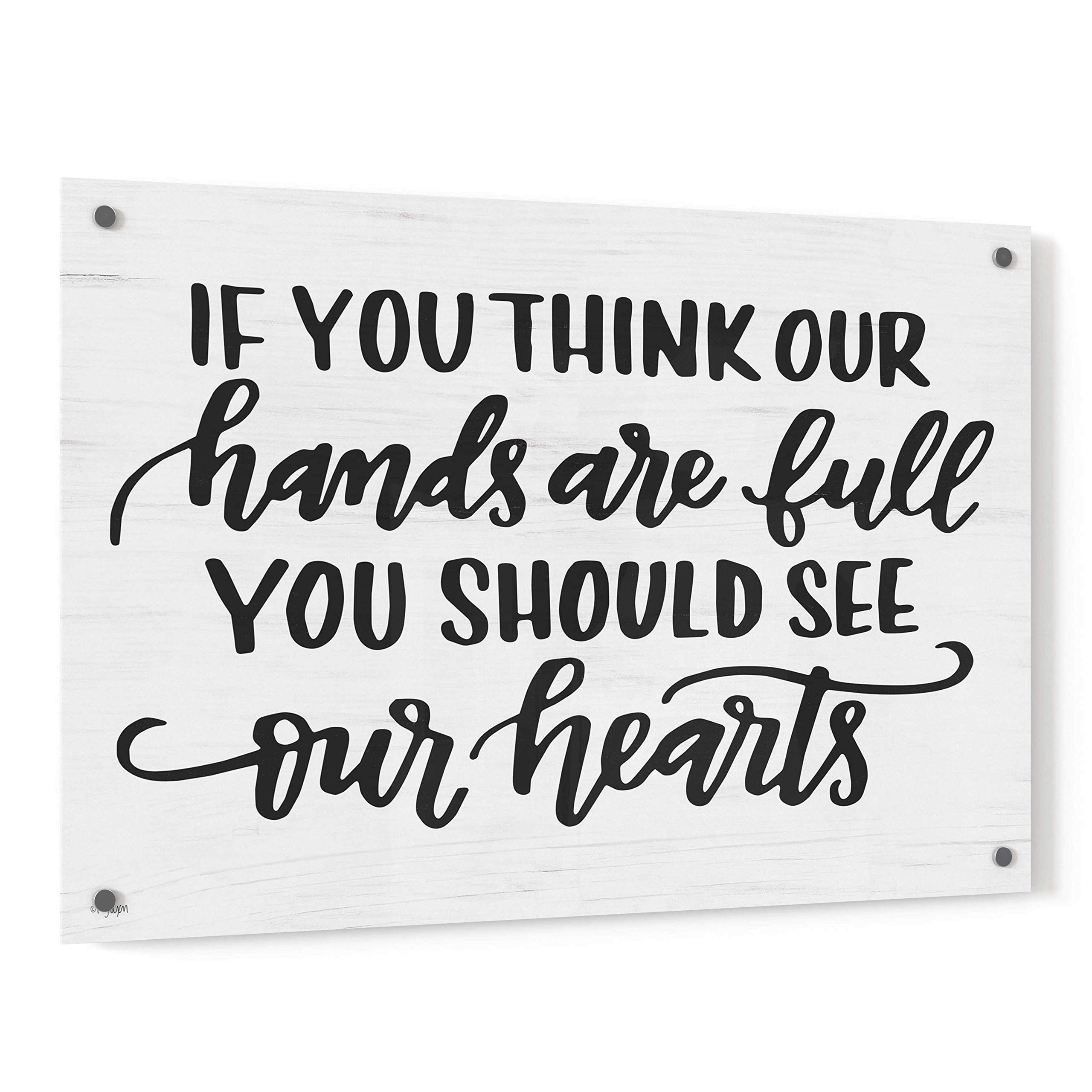 Epic 'Our Hearts' Acrylic Glass Wall Art by Jaxn BLVD - 36x24 Inches Modern Home Decor for Living Room, Bedroom & Office
