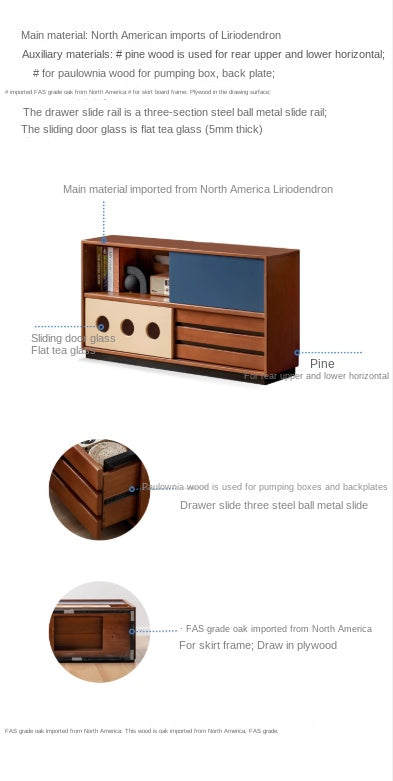 Antique Style Poplar Solid Wood TV Stand - Rustic Entertainment Center for Living Room, Bedroom & Home Theater