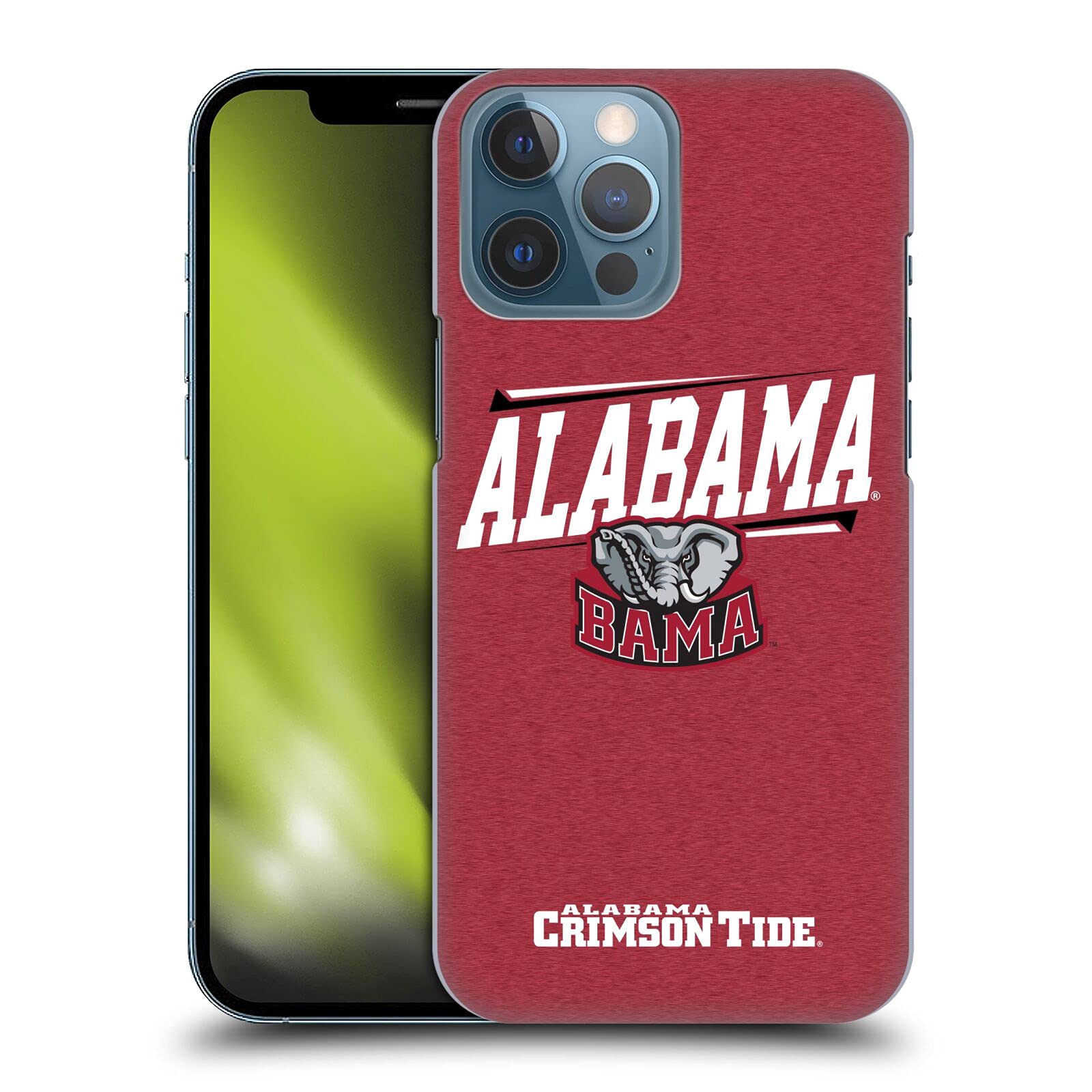 Officially Licensed University of Alabama UA iPhone 13 Pro Max Case | Double Bar Hard Back Protective Cover | Perfect for Game Days, School Pride & Bama Fans