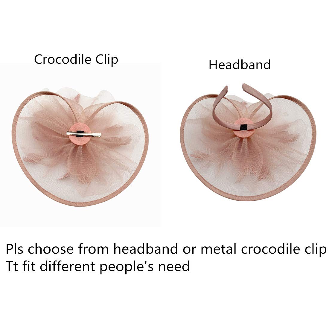SAFERIN Women's Fascinators Feathers Tea Party Hat - Elegant Veil Headband with Hair Clip for Cocktail, Church, Weddings & Special Occasions | Perfect for Garden Parties, Royal Events & Formal Gatherings