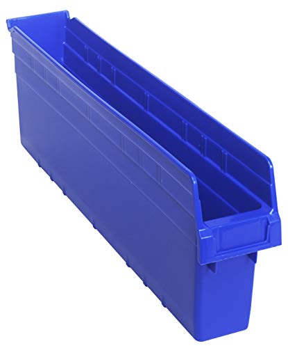 Quantum Storage K-QSB805BL-8 8-Pack Blue Plastic Shelf Bins - 8