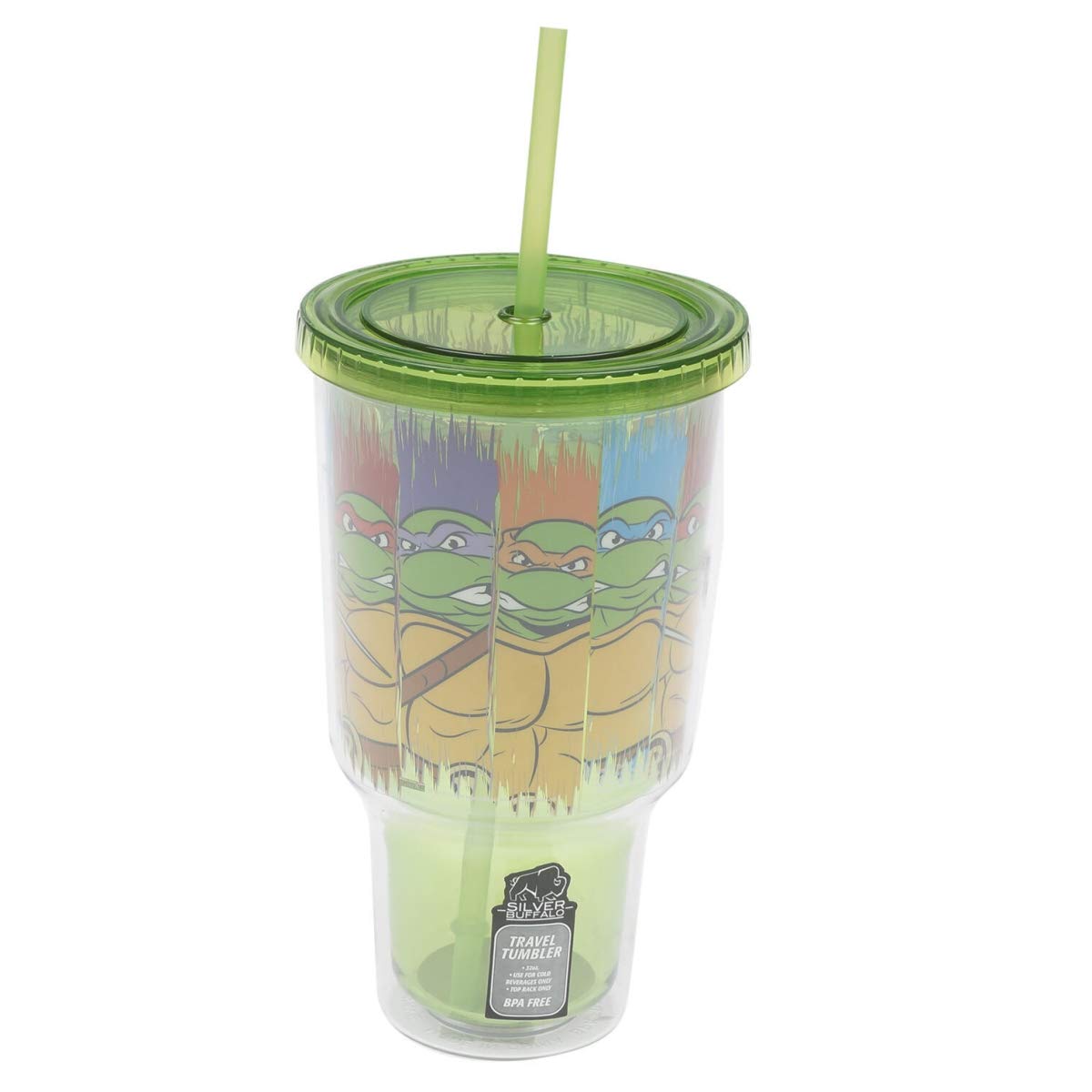 Nickelodeon Teenage Mutant Ninja Turtles 12-Pack Green Tumblers - BPA-Free Plastic Cups for Kids, Parties, and Everyday Use